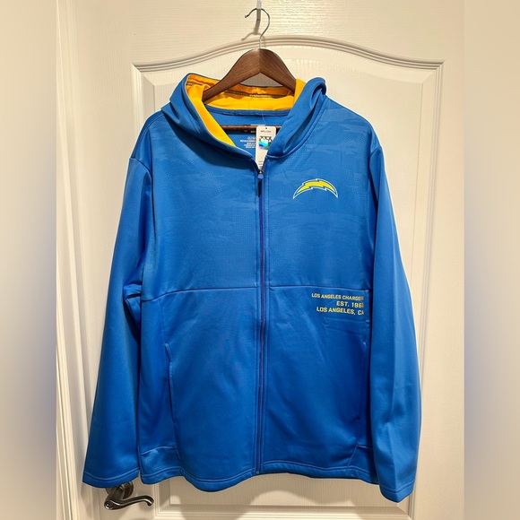 Los Angeles Chargers NFL Men’s Full Zip Hoodie, Size: XL - Picture 1 of 10
